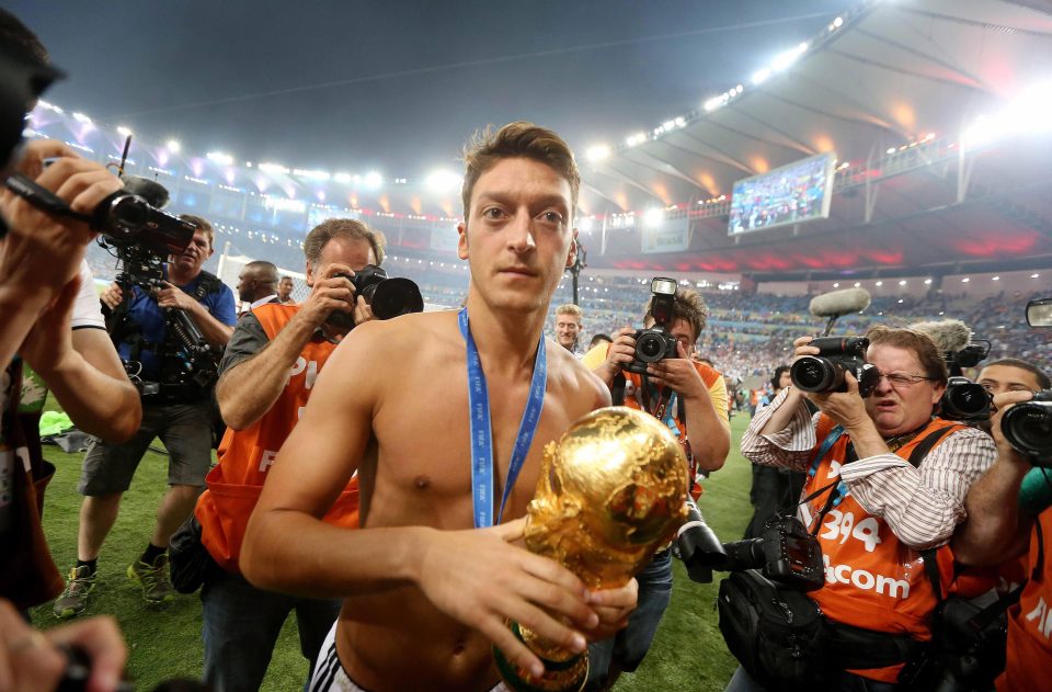  Ozil won the World Cup with Germany in 2016