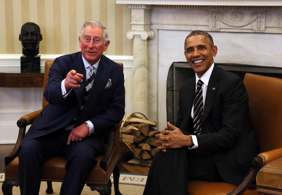  Royal disgrace . . . Barack Obama failed to live up to expectations, claims Rod Liddle, as pictured with Prince Charles