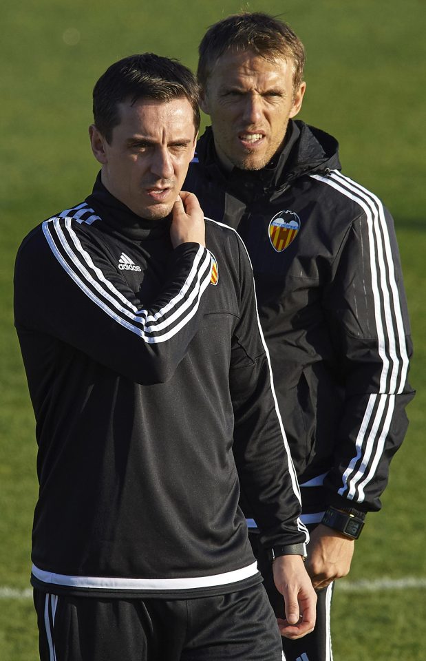  Gary Neville was brought in to turn around Valencia's fortunes, along with brother Phil, but they didn't last long