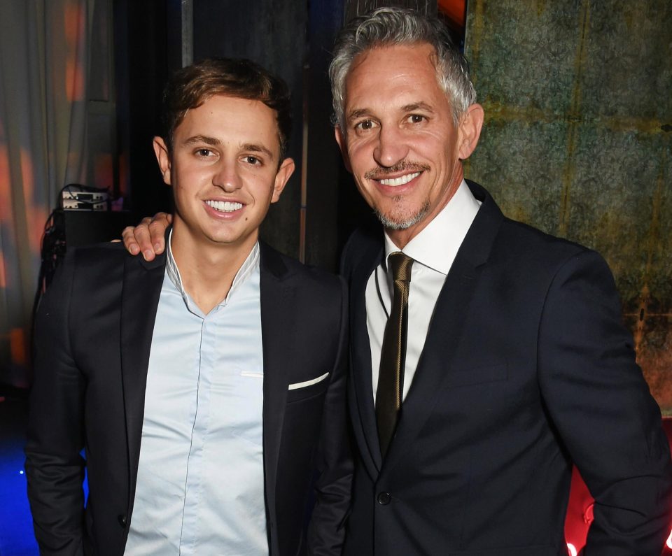  Gary Lineker, pictured with son George, says he focused more on football while he was at school