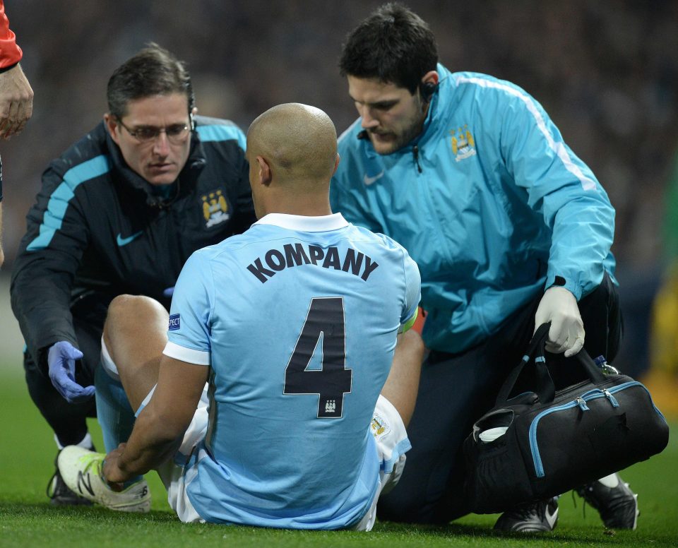  Man City must hope their skipper Kompany is over his spell of niggling injuries