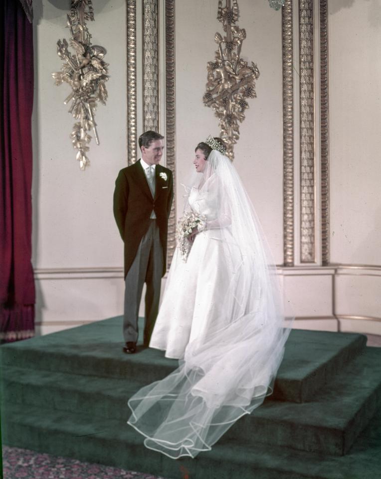  Lord Snowdon and Princess Margaret at their wedding in 1960