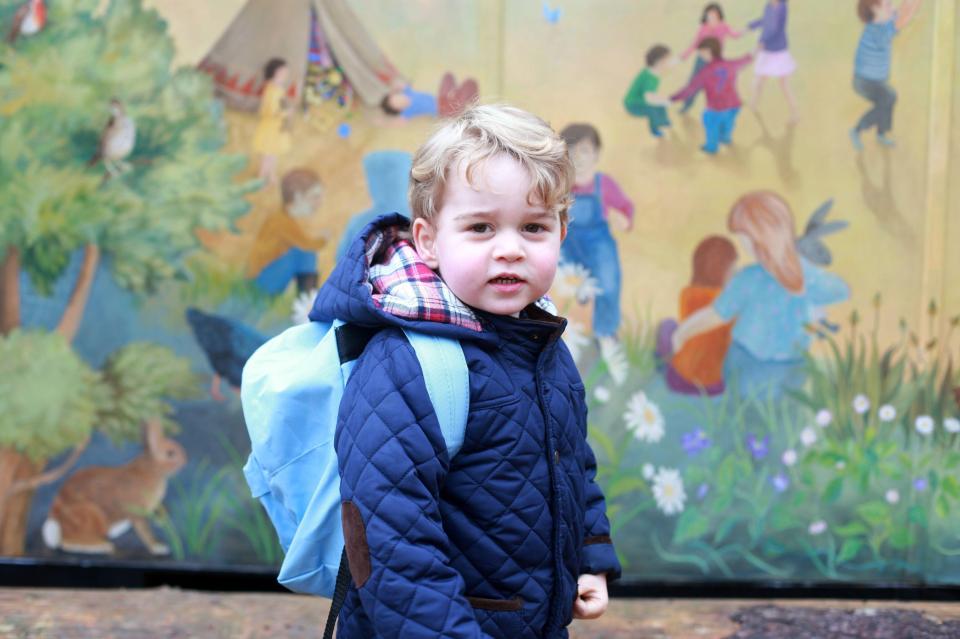  This adorable picture was taken on George's first day at school