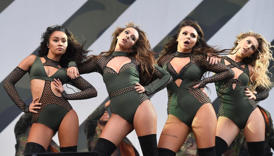  Little Mix have frequently discussed body image in the press, with Jesy, second from right, saying: 'We’re happy to be how we are'