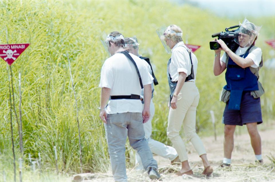  The anti-landmine campaigner admits the thought of leading the royal to take a misstep in a minefield terrified him