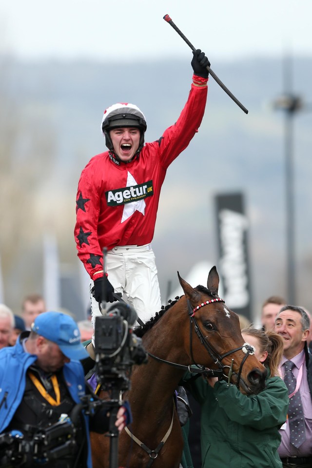 Ryan Hatch celebrates RSA Chase win on Blaklion