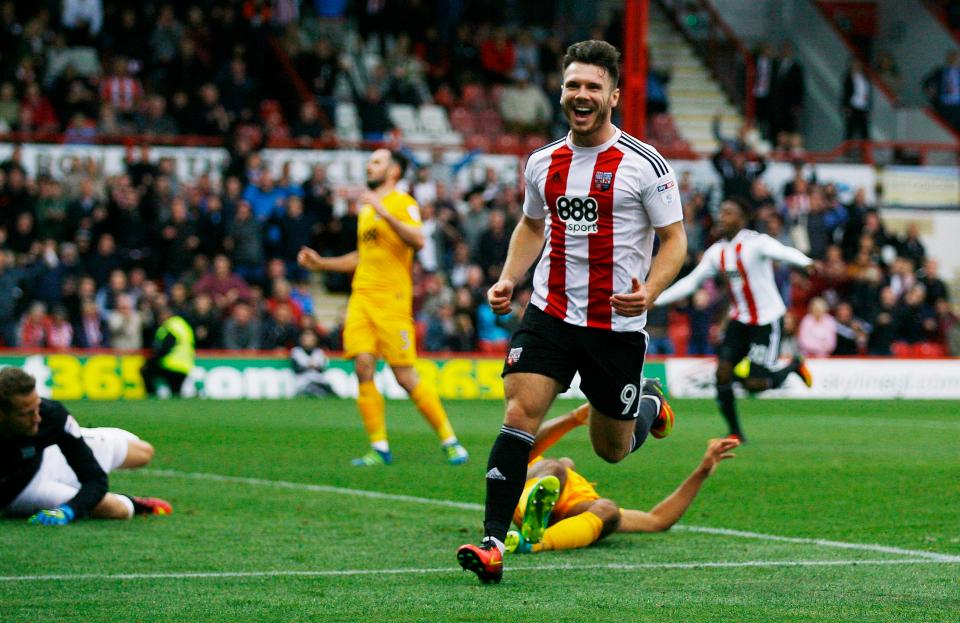 Brentfords Scott Hogan is being chased by a number of sides but West Ham are favourite