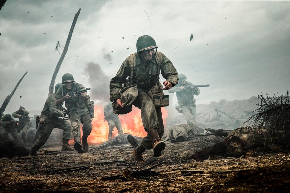  Andrew Garfield stars as real-life war hero Desmond Doss in Mel Gibson-directed Hacksaw Ridge