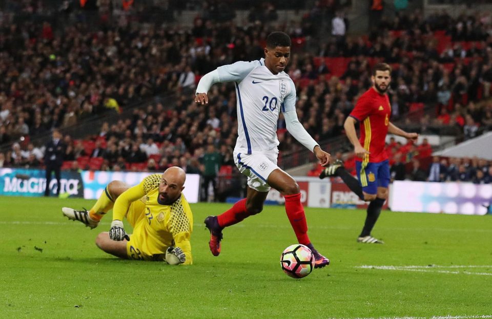  Manchester United starlet Marcus Rashford has made six appearances for England