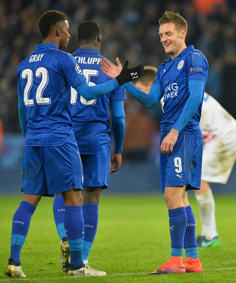  Jamie Vardy with a little help from Gray lifted the title last season