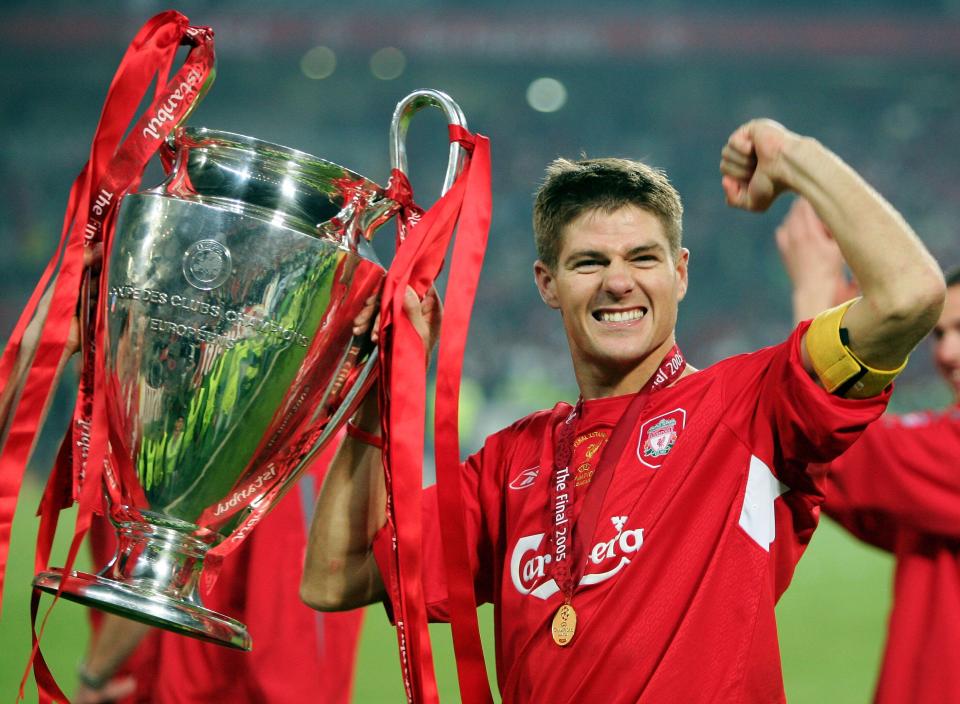  Gerrard famously led Liverpool to the Champions League in 2005