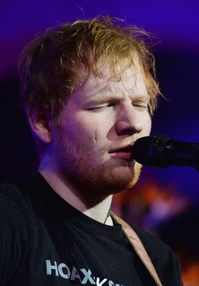  Stitched scar on Ed Sheeran's cheek can be seen during gig soon after the sword incident