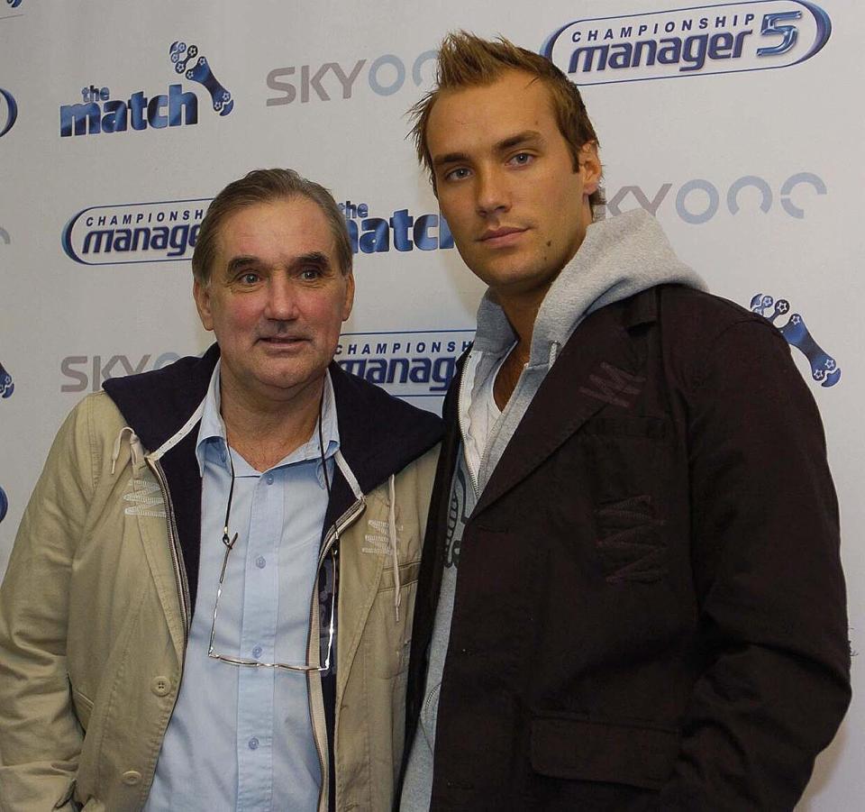  Calum Best with his father shortly before George died in 2005