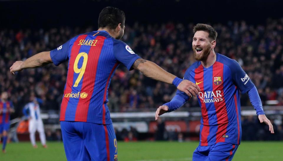  Luis Suarez says Barcelona have to 'forget common sense' and do whatever it takes to keep Lionel Messi