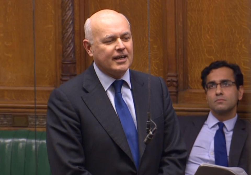  Iain Duncan Smith suggested that Sir Ivan had lost ministers' confidence over Brexit