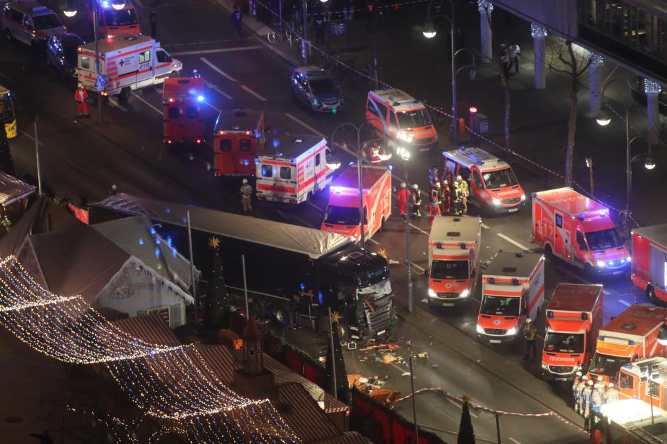  The carnage of the terror attack at a Christmas market in Berlin when a lorry mowed down revellers last month