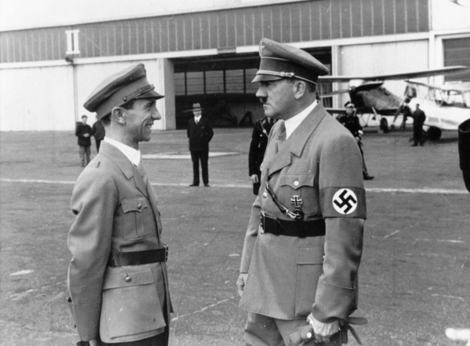  Hitler with propaganda chief Joseph Goebbels ... Mein Kampf inspired many of the Nazi's top brass