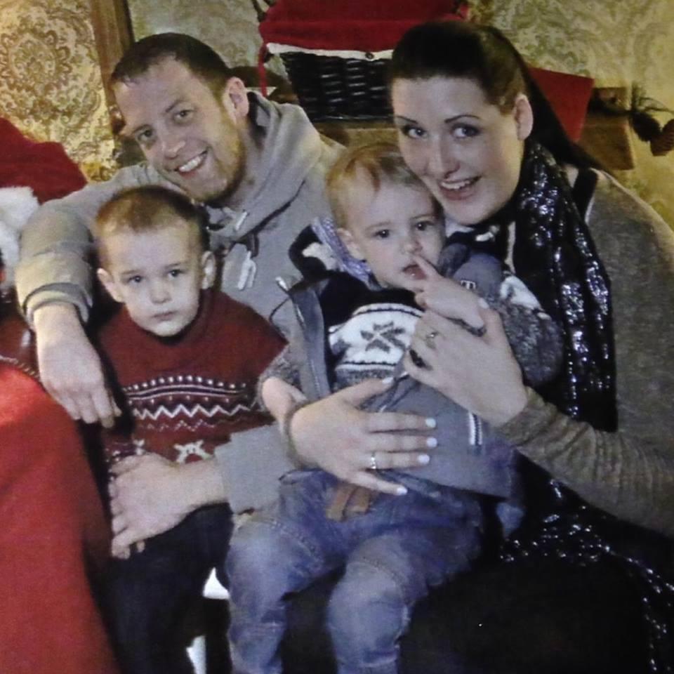  Full-time mum Sarah and her partner Paul have two sons, Riley, three, and Jaiden, two