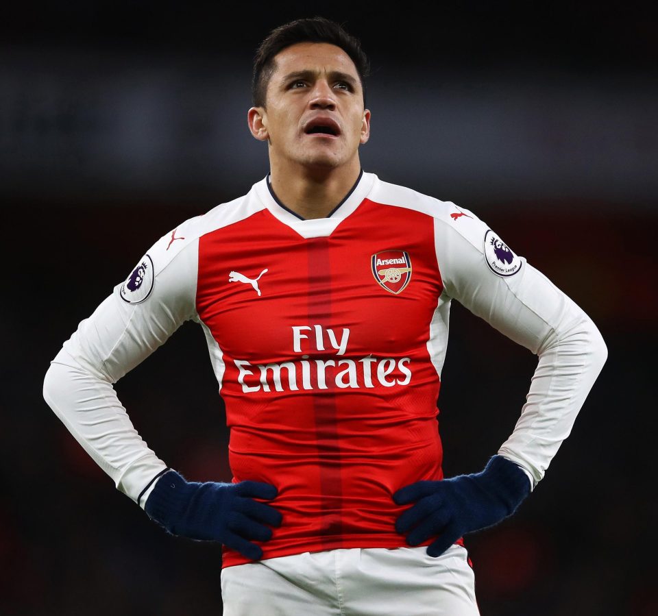  Arsenal ace Alexis Sanchez has struck the upright an unfortunate five times