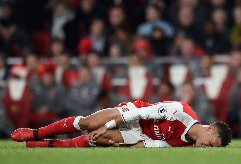  Left-back Kieran Gibbs is also crocked