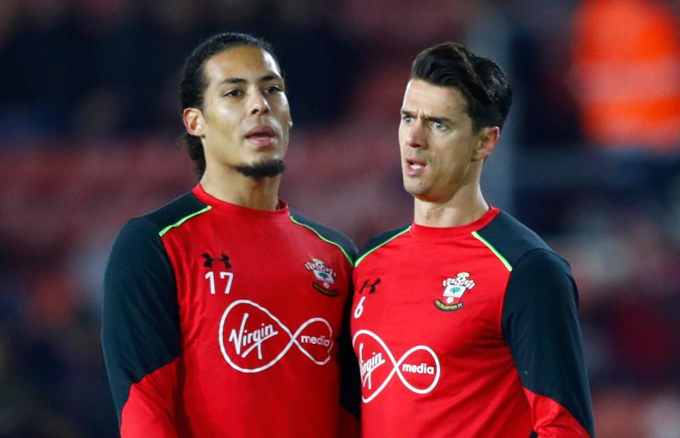  Virgil van Dijk, pictured left with Fonte, will not ask to leave Southampton this month