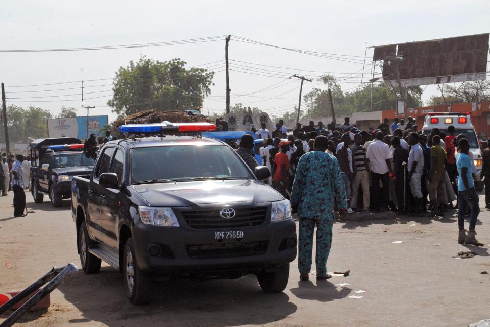  This image is from an earlier suicide bombing by two young girls in a Nigerian market