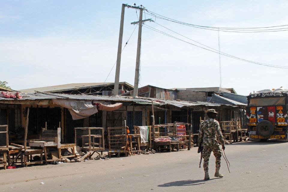  The attack on the market on New Year's Eve (pictured here is the aftermath of a previous attack) is thought to be the work of Boko Haram