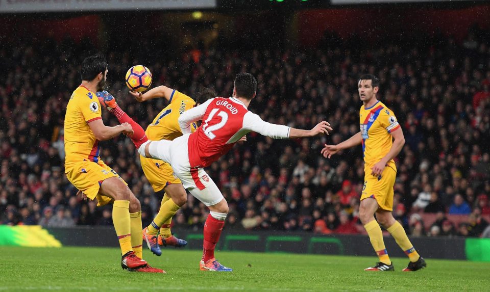  Olivier Giroud's spectacular scorpion kick goal sparked the debate of which is the best Premier League goal ever