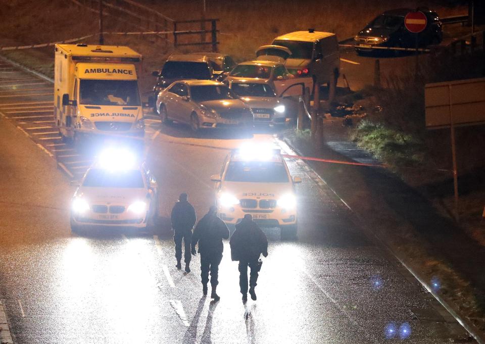  The shooting happened on a slip road of the M62 in Huddersfield, West Yorks