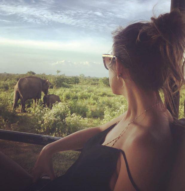 She's also enjoyed a spot of safari while on holiday