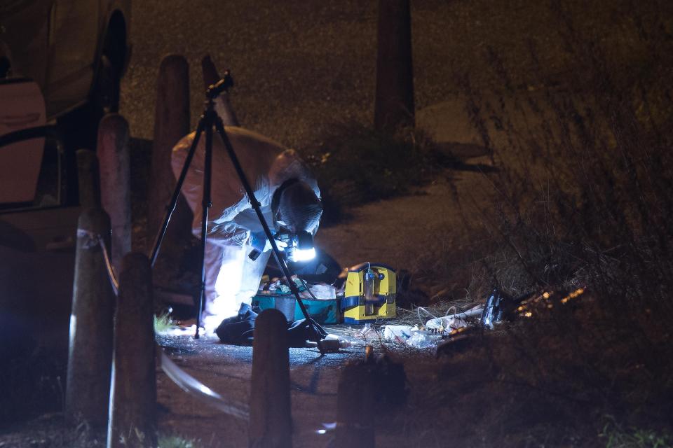  There was a huge police presence on the motorway last night after a man was shot dead by cops