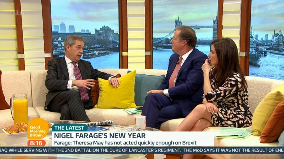  Mr Farage appeared on Good Morning Britain to distance himself