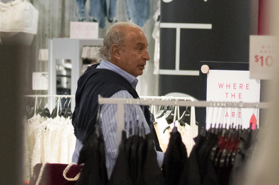  Shopping trip . . . Sir Philip Green in Topshop store which forms part of his Arcadia group