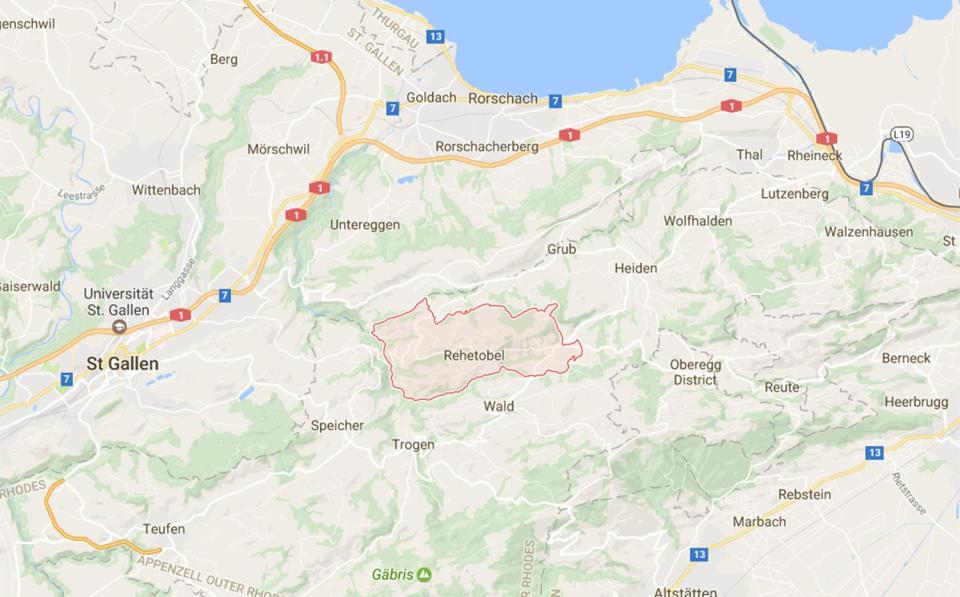  The shootings took place in the municipality of Rehetobel in Switzerland