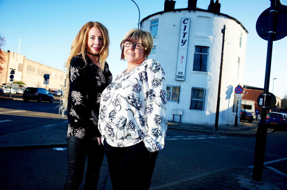  Jenni, 28, and her mum Kath, 54, run City Sauna, a massage parlour in Sheffield