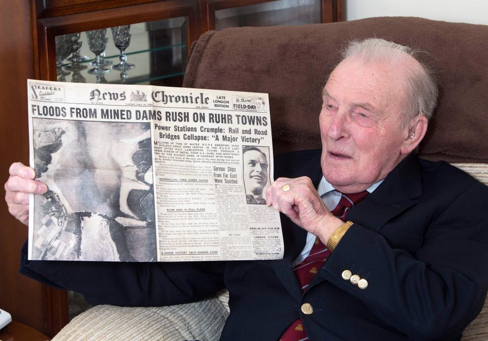  Johnny, 95, is the last British survivor of the bouncing bomb raids on Hitler’s dams in 1943