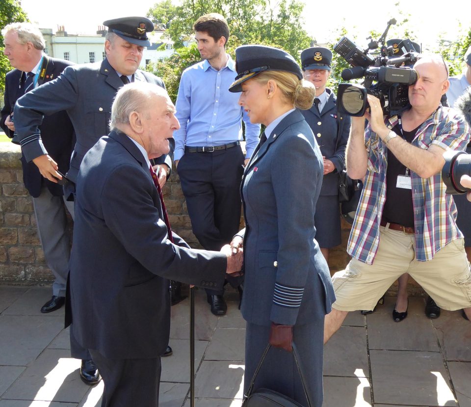  Carol Vorderman greeting Johnny at the 75th anniversary of the RAF Air Cadets in Bristol last year, is backing our campaign