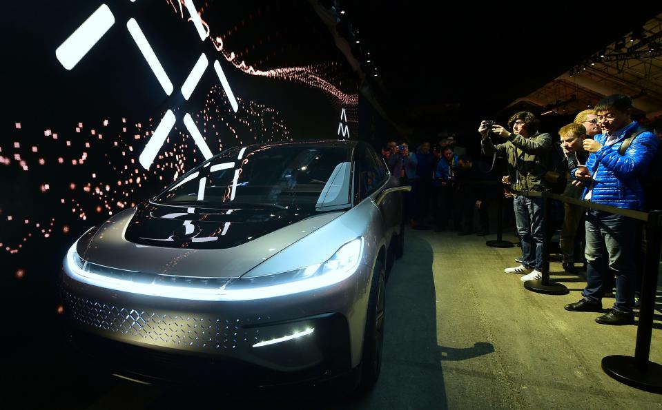  Faraday Future is backed by Chinese billionaire Jia Yueting, who watched on during the blunder