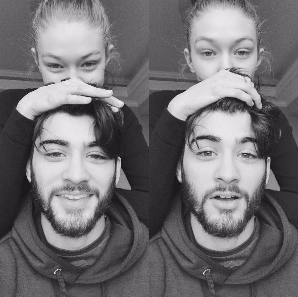  Zayn and Gigi posed for this super loved up picture