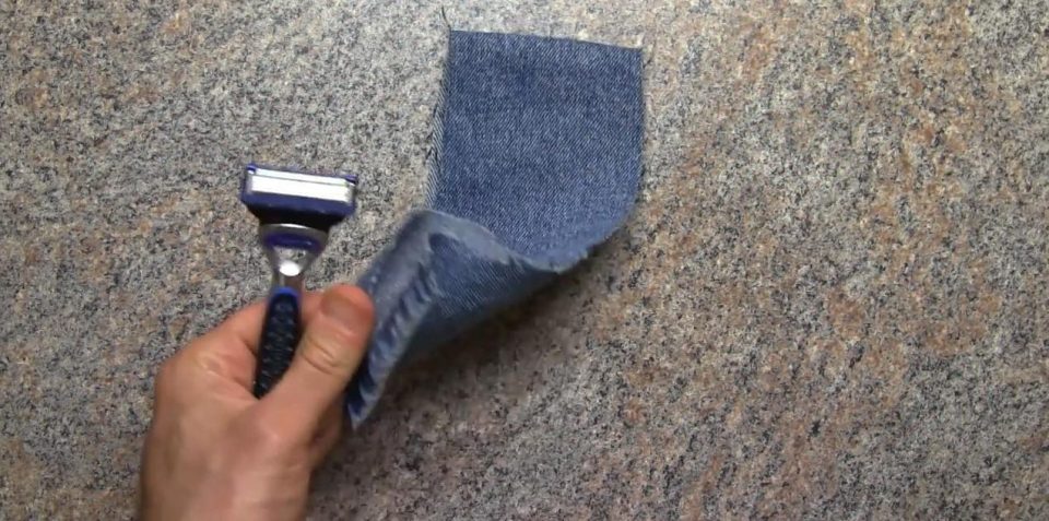  Jean fabric acts as a sharpening tool for jeans