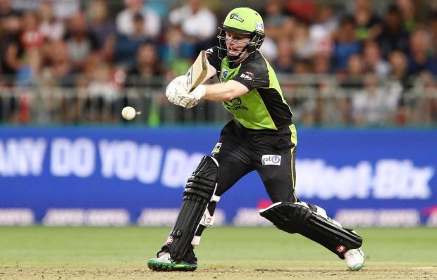 Eoin Morgan ends his last Sydney Thunder game as a hero thanks to final ball six