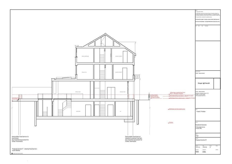  The scheme for the controversial basement application in a leafy suburb of London which counts many celebrities among its residents