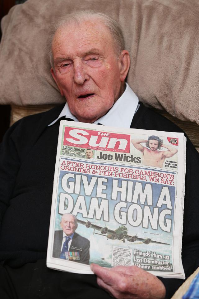  Last surviving hero . . . George 'Johnny' Johnson with our front page