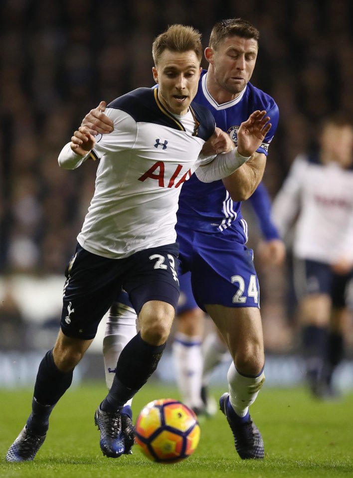  Christian Eriksen provided the assist for Alli's opener