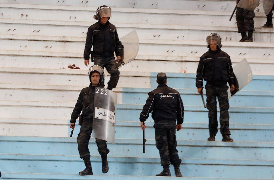  Police rushed into the stands to calm down spectators