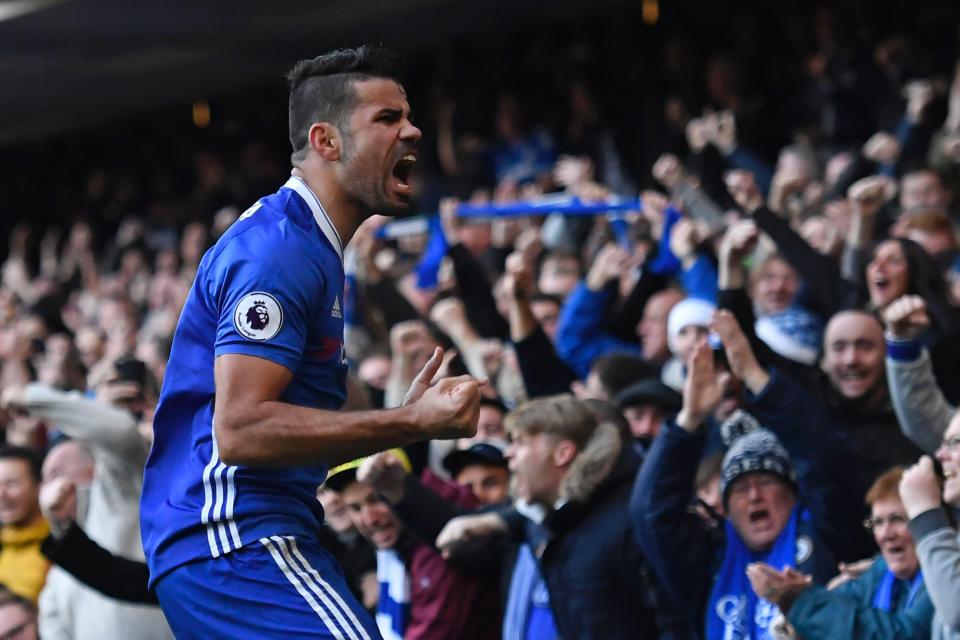  Diego Costa has fired in 13 games for Prem leaders Chelsea