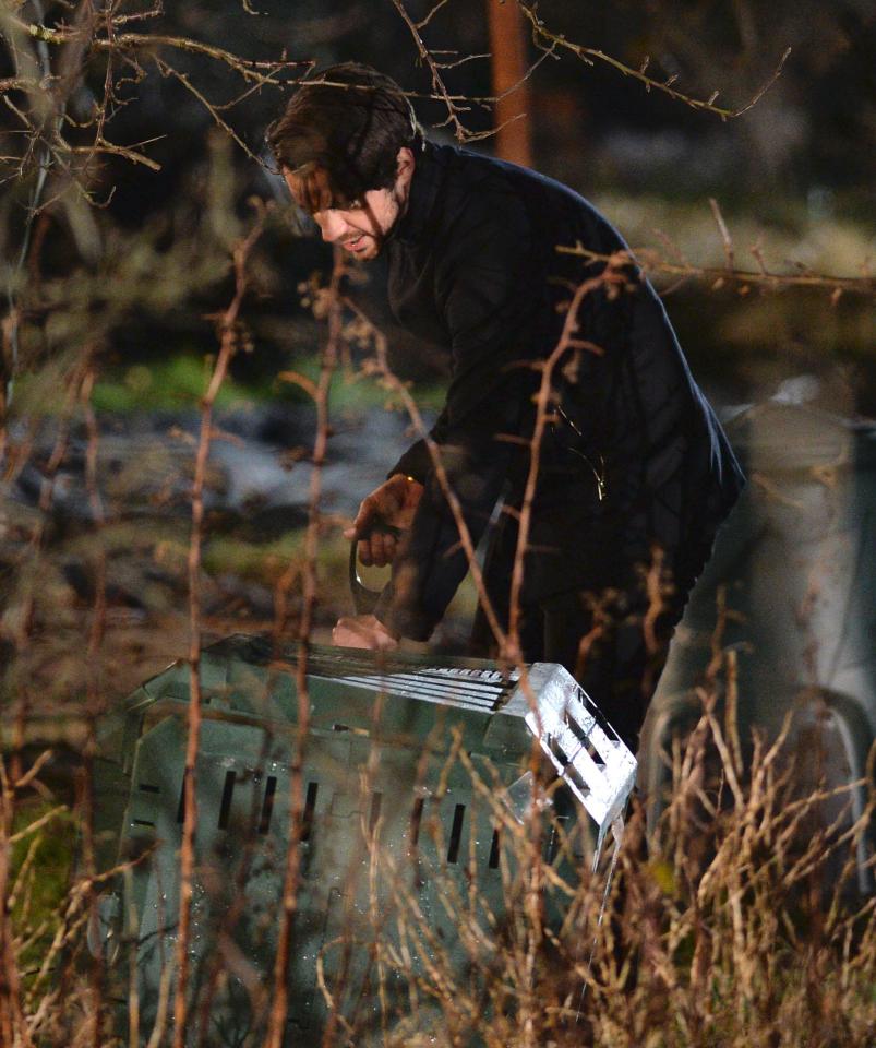  Adam is seen digging up Rosie and Sophie's drug stash