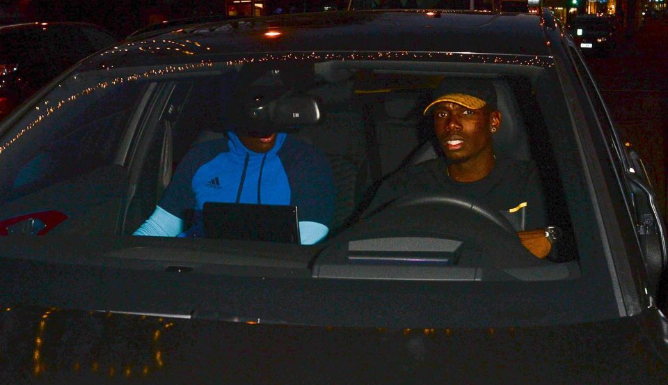  Pogba was then seen driving away in his £120,000 Audi