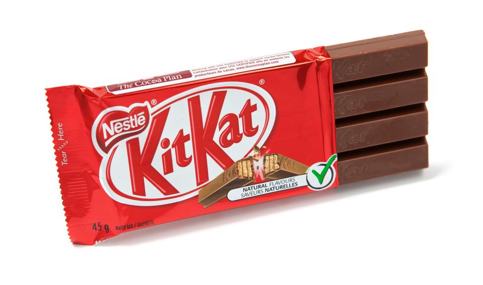  Turns out the yummy filling is actually made up of mashed up KitKats