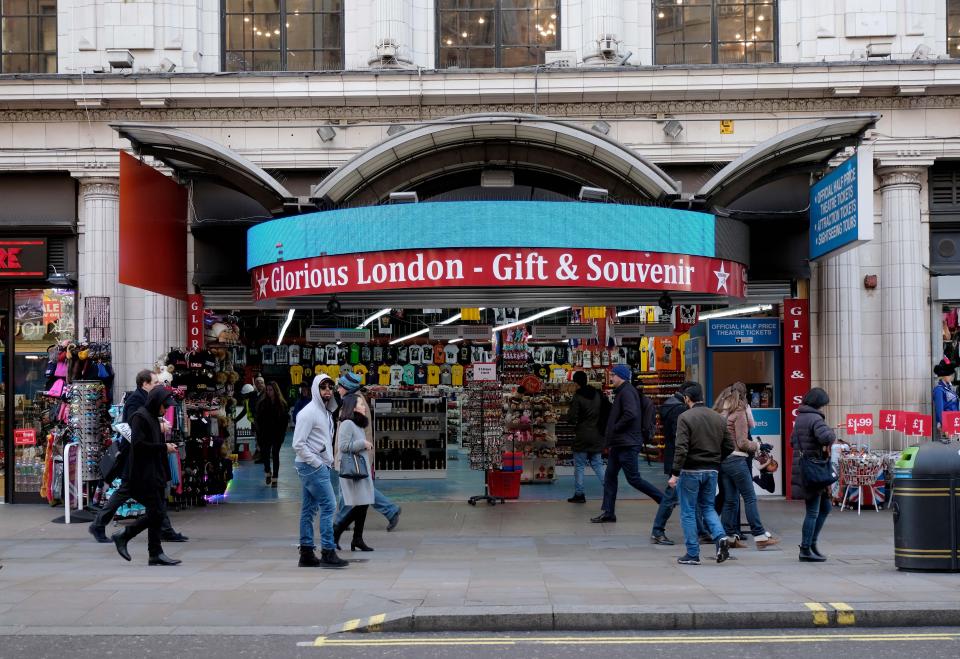  One of the stores in Coventry Street, London